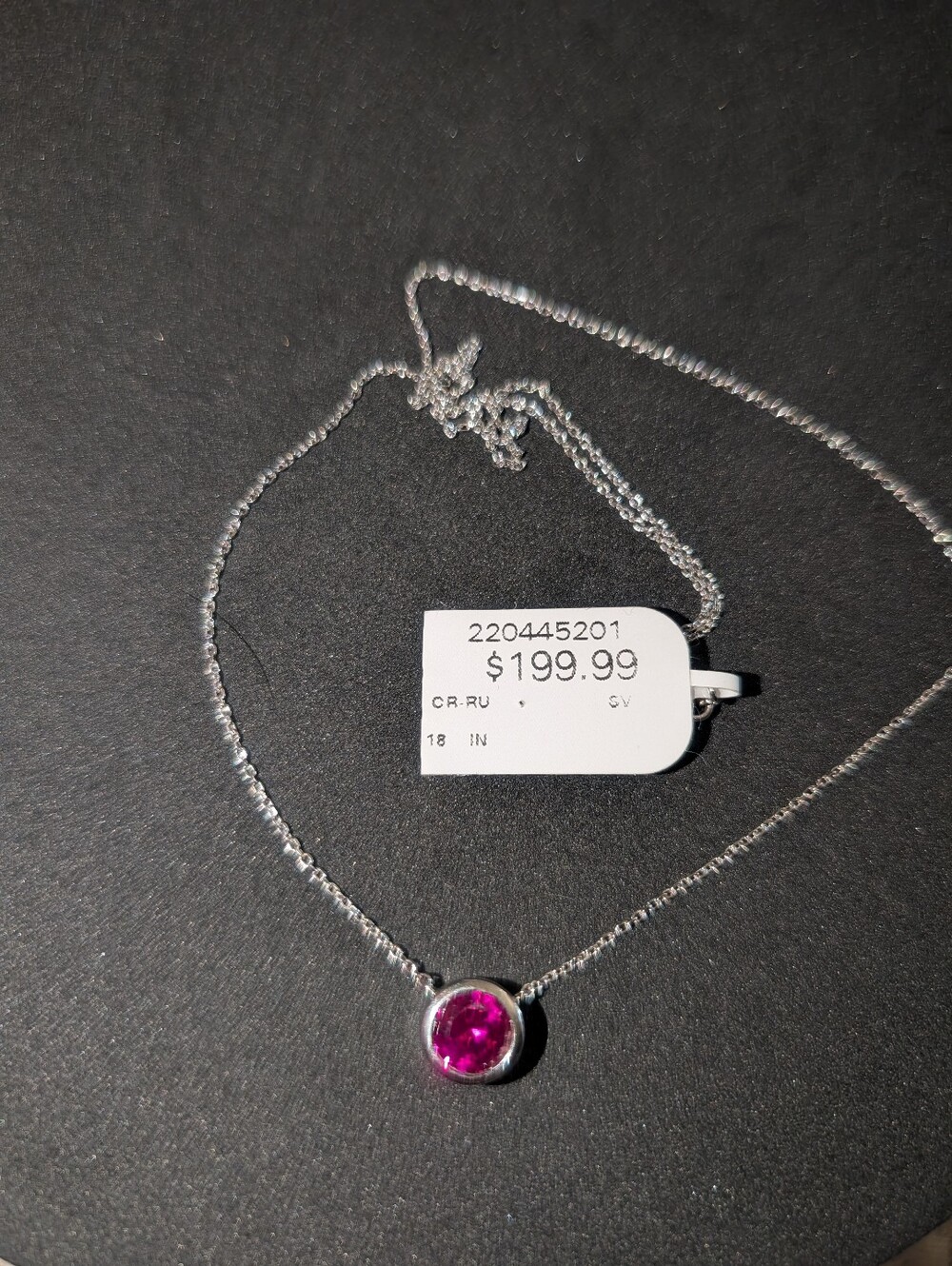 Ruby Necklace. Sterling silver. $199 Retail. - Picture 2 of 6
